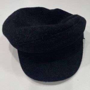 Women Black Fuzzy Hat - Beret